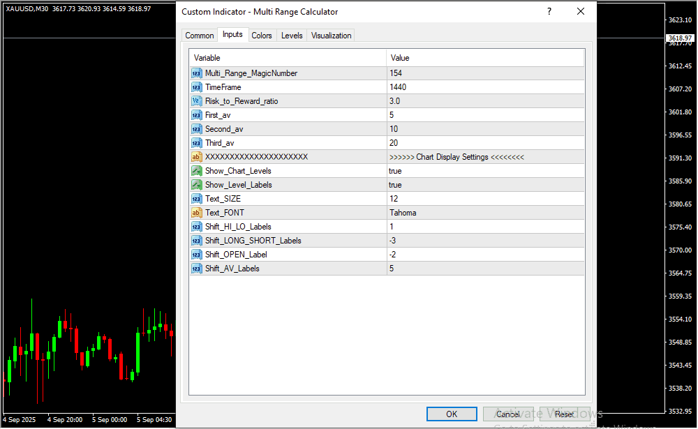 Multi Range Calculator Inputs